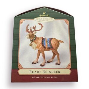 Hallmark Keepsake Ready Reindeer Ornament 2001 Vintage‎ Christmas Decoration